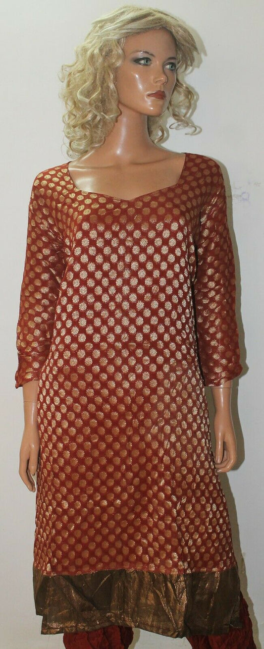 Rust  Exclusive Wedding  Collections  Salwar kameez Chest Plus Size 54