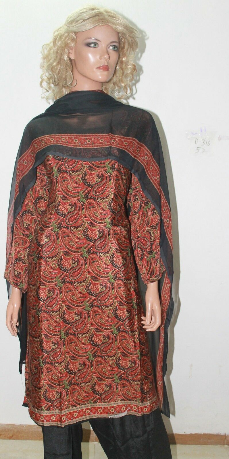 Burgundy Black   Indian Clothing Dress Salwar suit By Manha Plus size 52