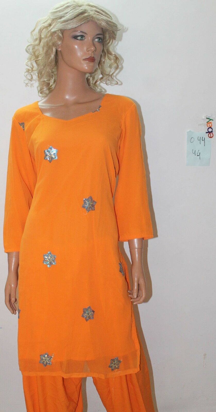 Orange chiffon  Designer Wear By Manha Patel Dress chest size 44