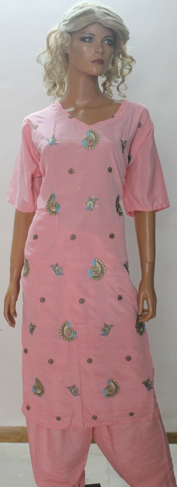 Rose Pink Indian Clothing Dress Salwar suit By Manha Plus size 52