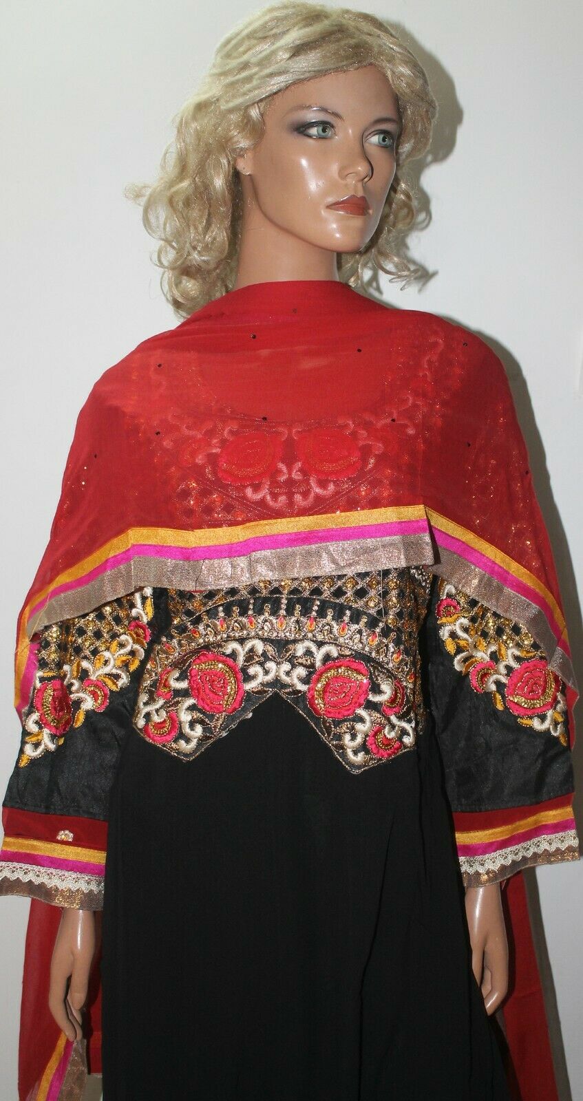 Black Stylish Ready To Wear Collections Anarkali  Salwar kameez Chest  Size 44