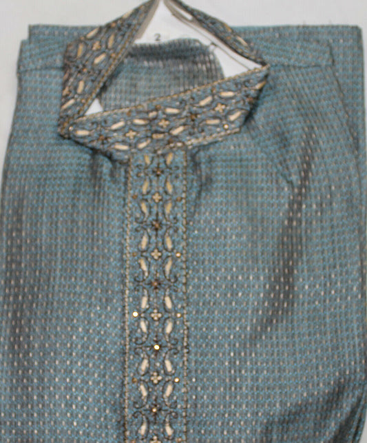 Blue Designer Exclusive Boys Kurta Pajama  Sherwani Kurta set Age 2