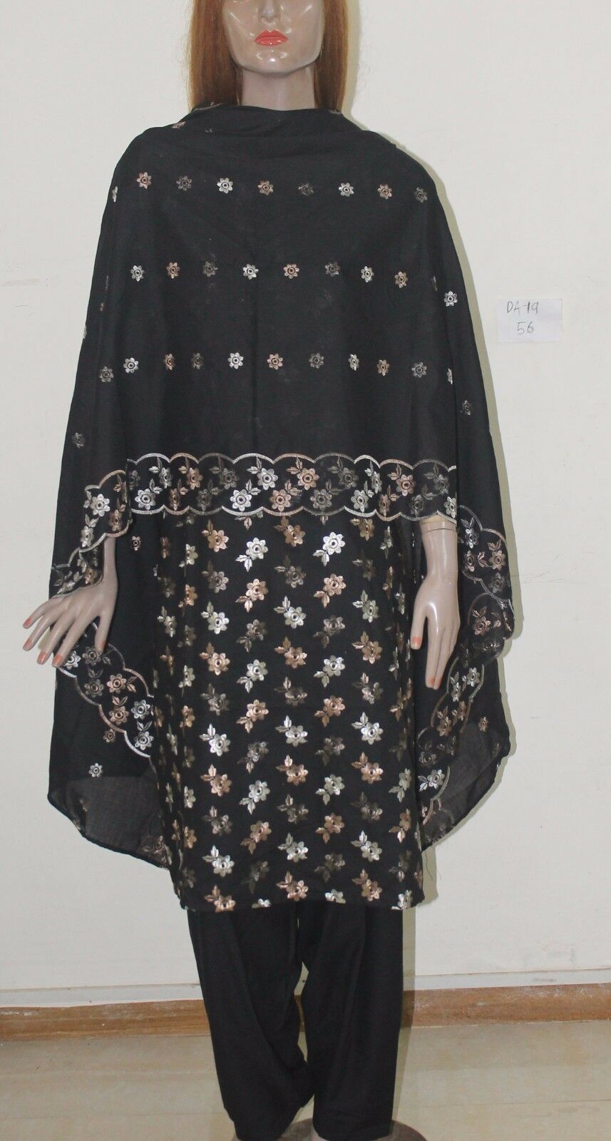 Black  Cotton Party Wear Salwar Kameez  DA-19 Plus size 56  New arrivals
