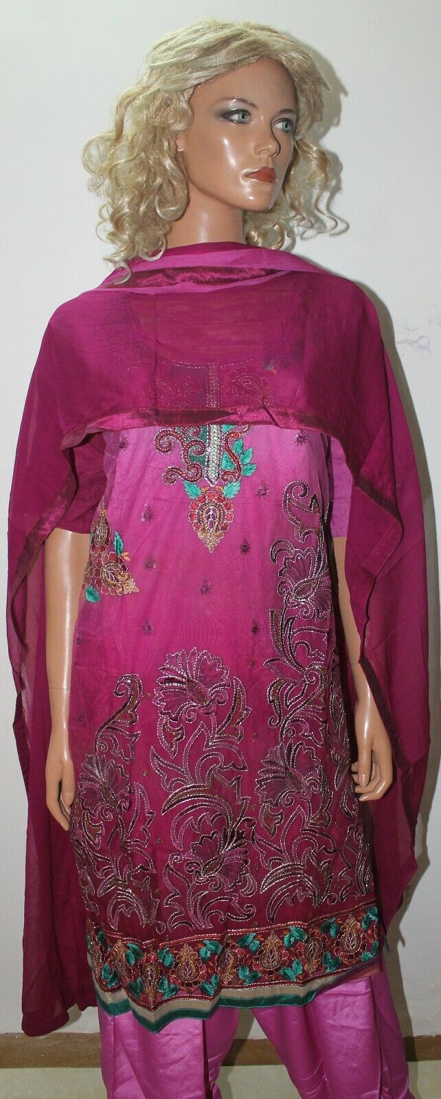 Pink  Bollywood Embroidered Collections Wedding Stitched  Salwar kameez Plus  52