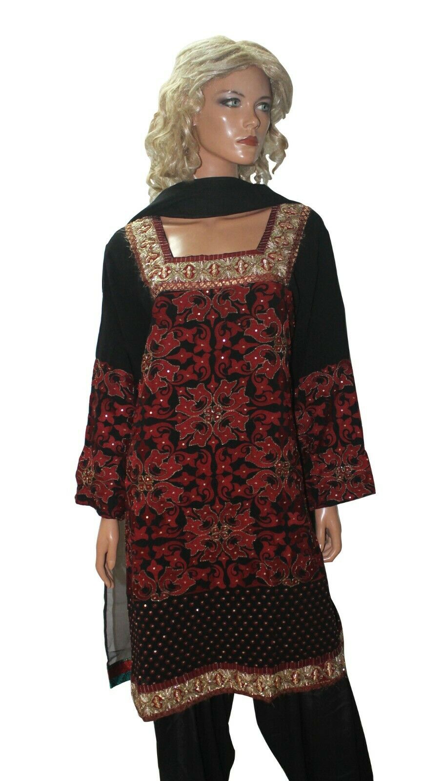 Black  Designer Party Wear  Dress Salwar kameez Plus  chest size 52