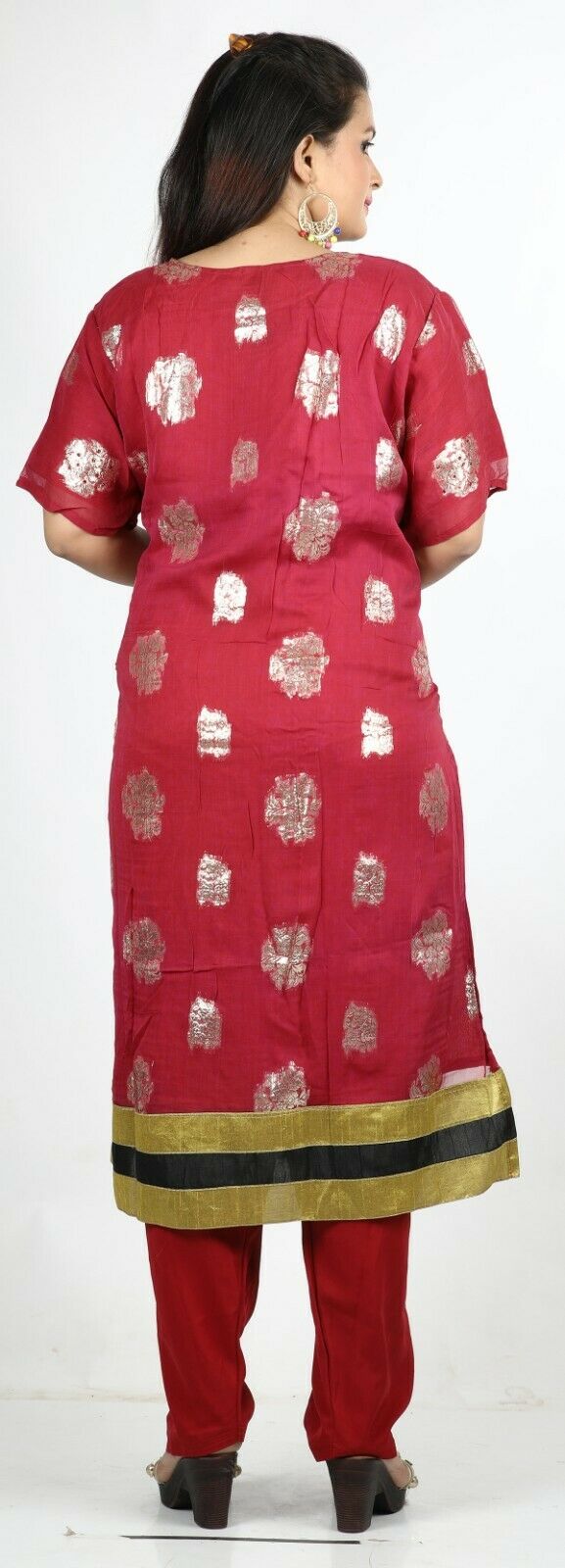 Pink Designer  Salwar Kameez Plus chest 46,48,50,52 Stitched Ready to Wear  New