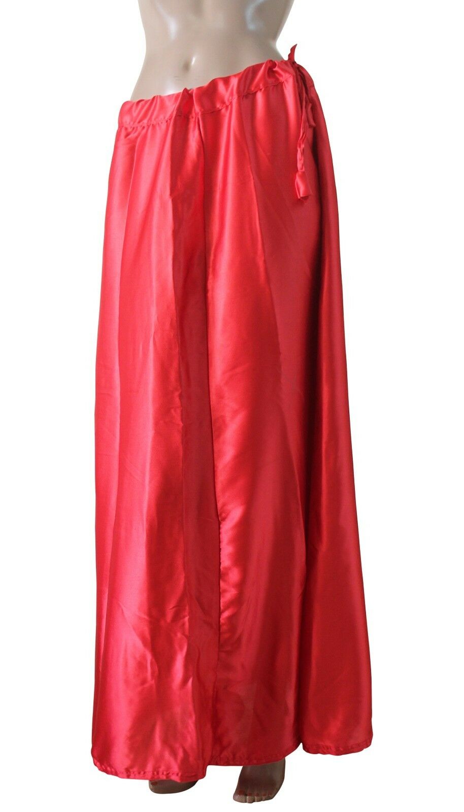 Red  Luxurious soft satin skirt saree Petticoat Underskirt belly dancing  slip