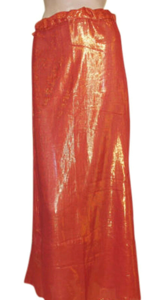 Marron  shimmer Indian saree Petticoat Underskirt belly dancing Lehanga slip