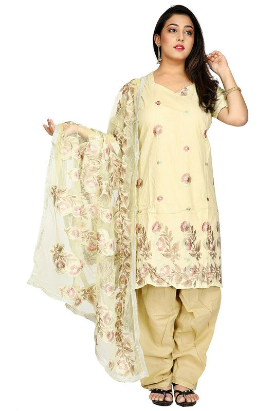 Light Yellow Cotton Summer  salwar kameez  Plus size 56 Boutique New arrivals