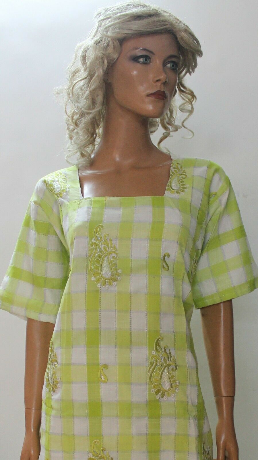 Green Cotton  Salwar Suit Set By Inayah Patel chest size 46