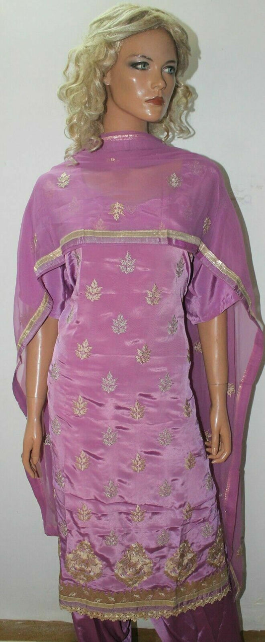 Dusty Pink Crepe Silk Bollywood wedding  Designer salwar kameez Plus Size 56