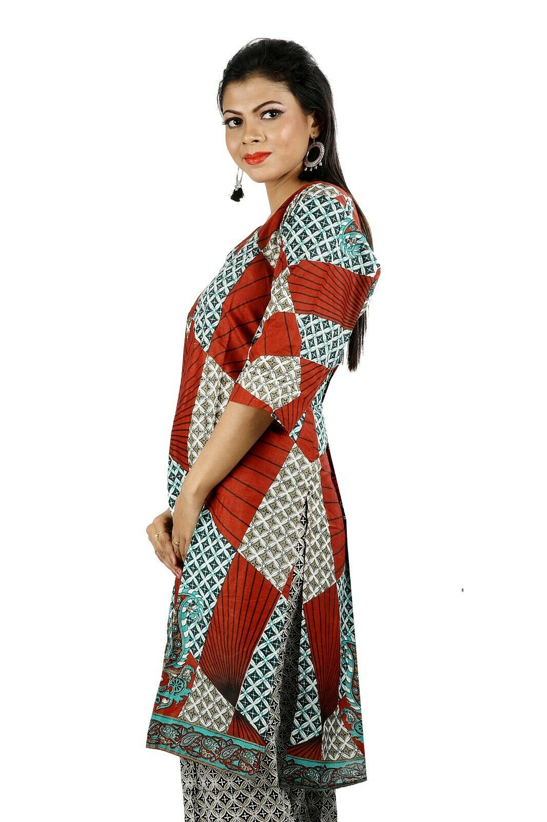 Cotton  Printed Designer Pakistani Traditional Dress Salwar kameez chest size 50