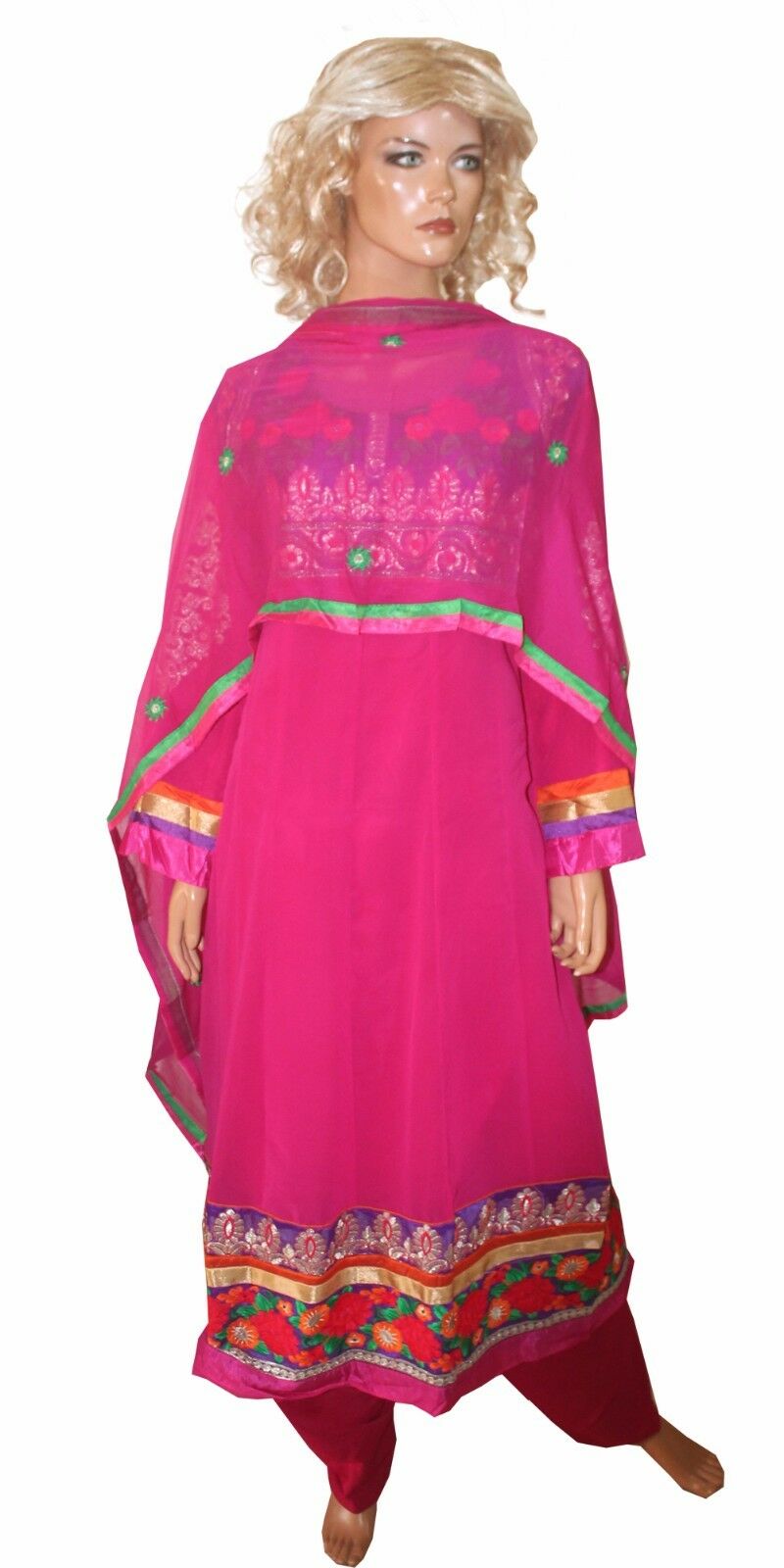Hot PInk  Designer salwar kameez Wedding Party Wear Plus Sz 46  N81