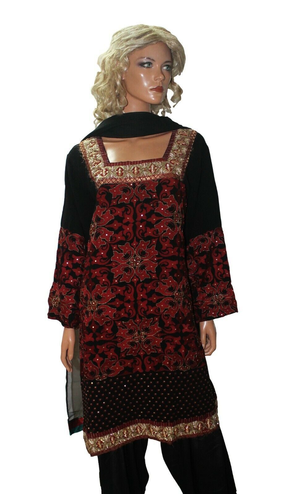 Black  Designer Party Wear  Dress Salwar kameez Plus  chest size 52