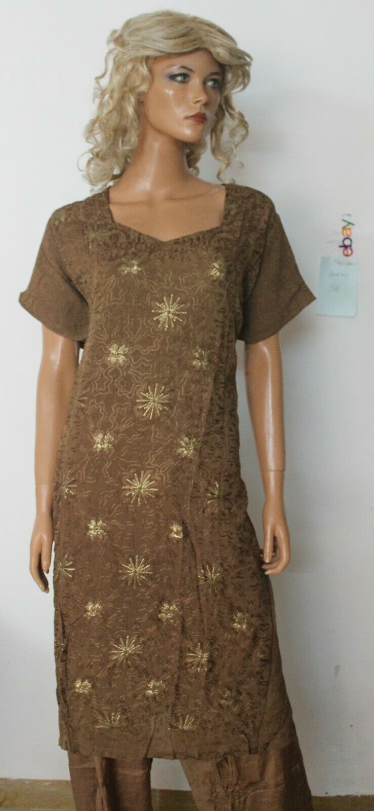 Brown Boutique  Embroidered Wedding Party Ready Wear  Salwar kameez Plus size 56