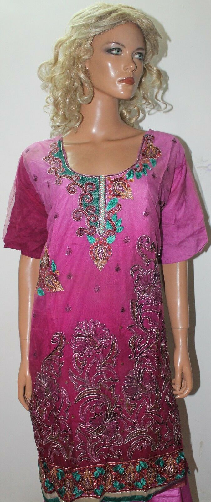 Pink  Bollywood Embroidered Collections Wedding Stitched  Salwar kameez Plus  52
