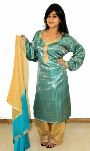 Blue  Designer  Salwar kameez Dress plus size 48,50 Fast shipping within 6 day
