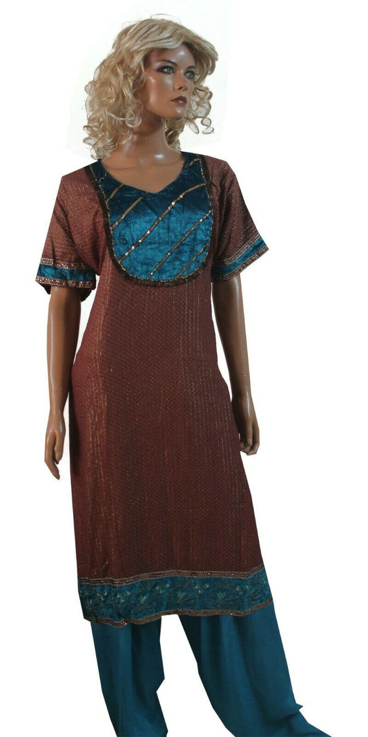 Red Bollywood Shinny Collection Wedding Stitched  Salwar kameez Plus Size 58