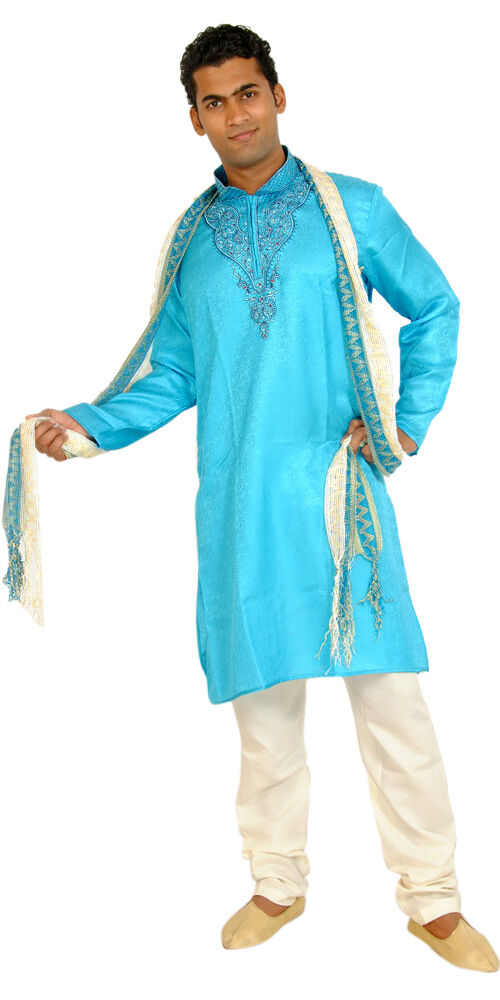 Blue Men Kurta Pajama Set