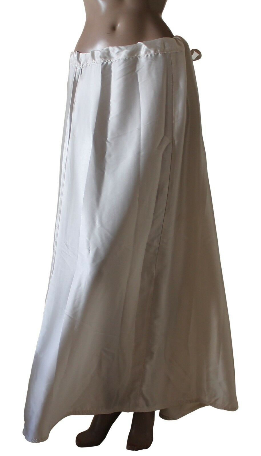 White Satin Indian saree sari Petticoat