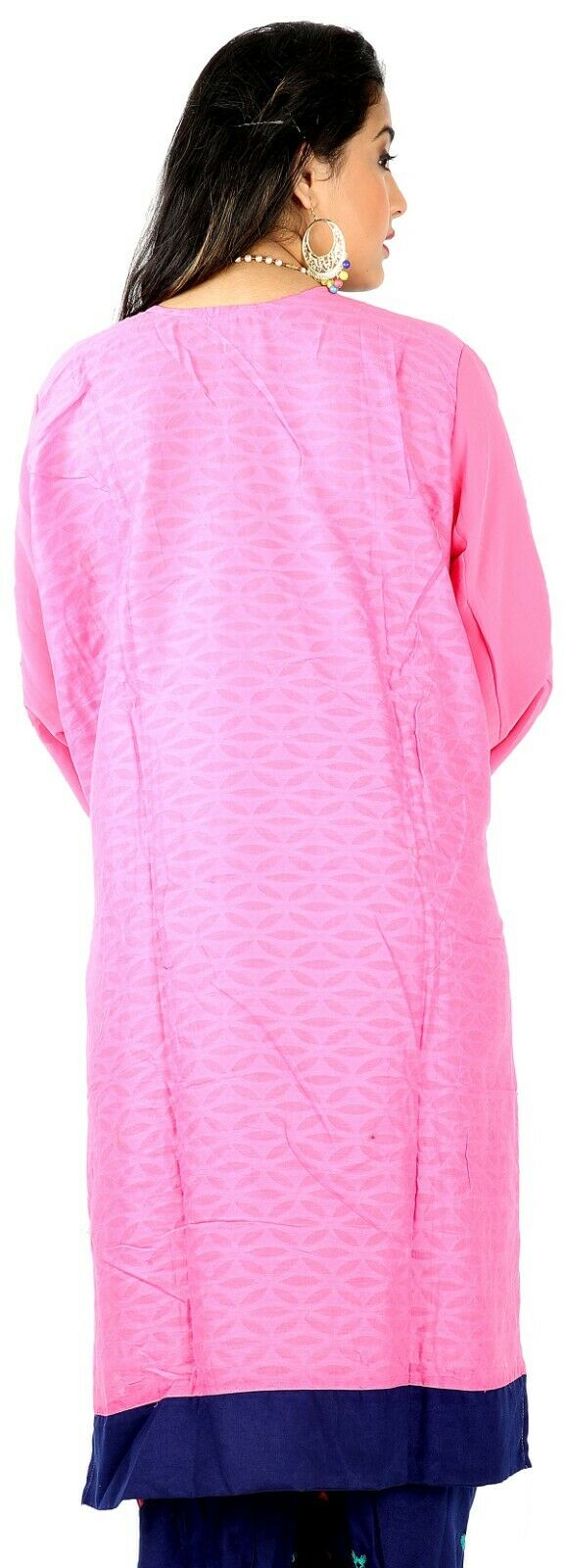 Purple Pink Cotton Embroidered  Salwar Kameez Plus size 54  New arrivals