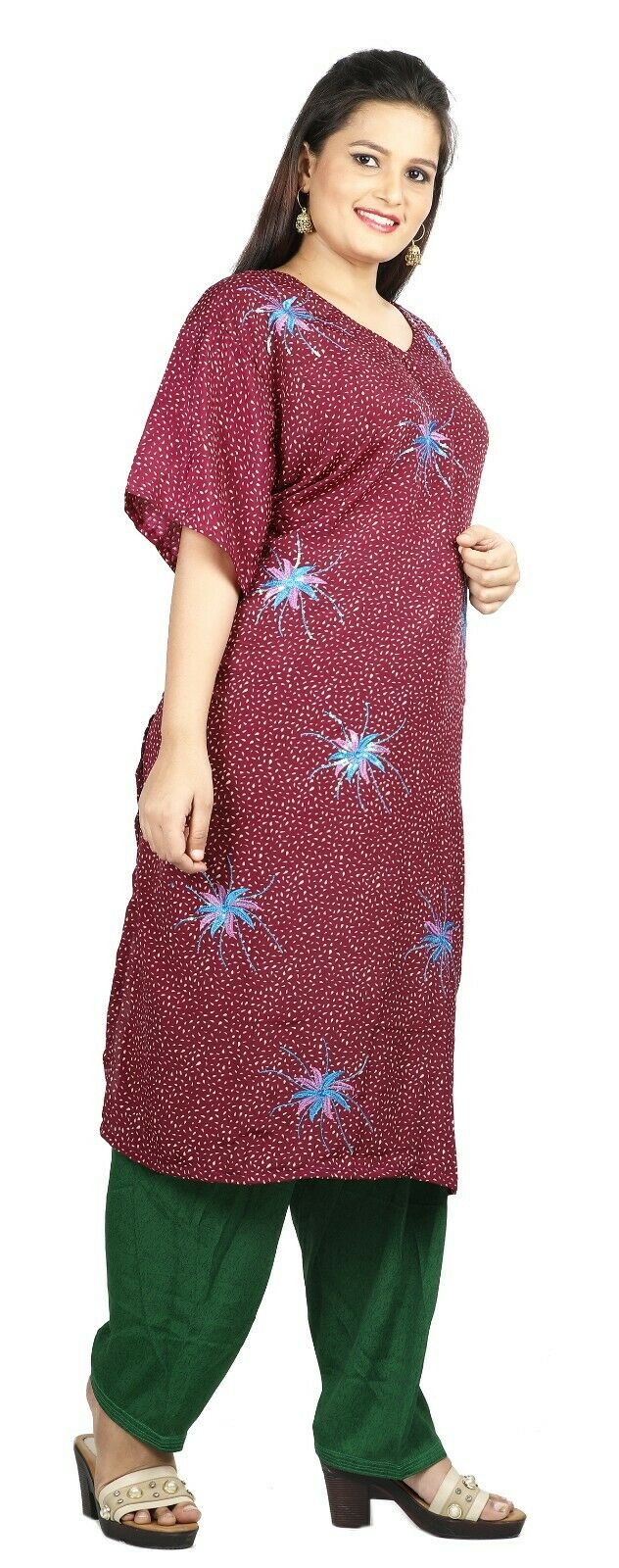 Maroon Boutique Wedding Summer New Stitched Designer salwar kameez  Plus size 54