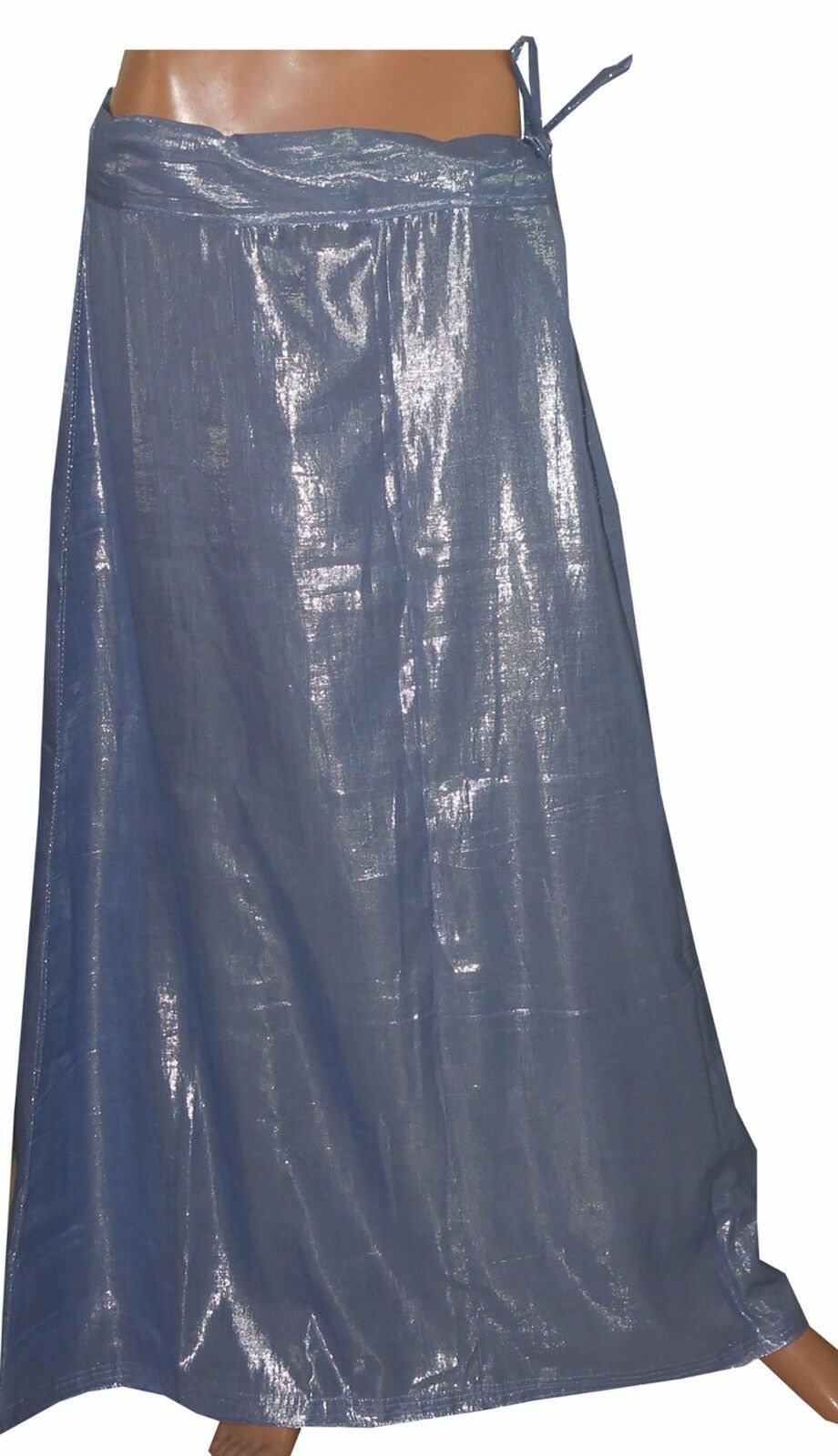 Blue Shimmer Indian sari Petticoat Underskirt belly dancing  slip New Arrivals