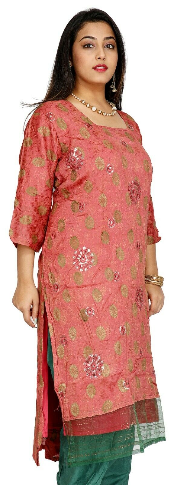 Burn Orange  Wedding Party Wear Designer Salwar Kameez chest Plus Size 50
