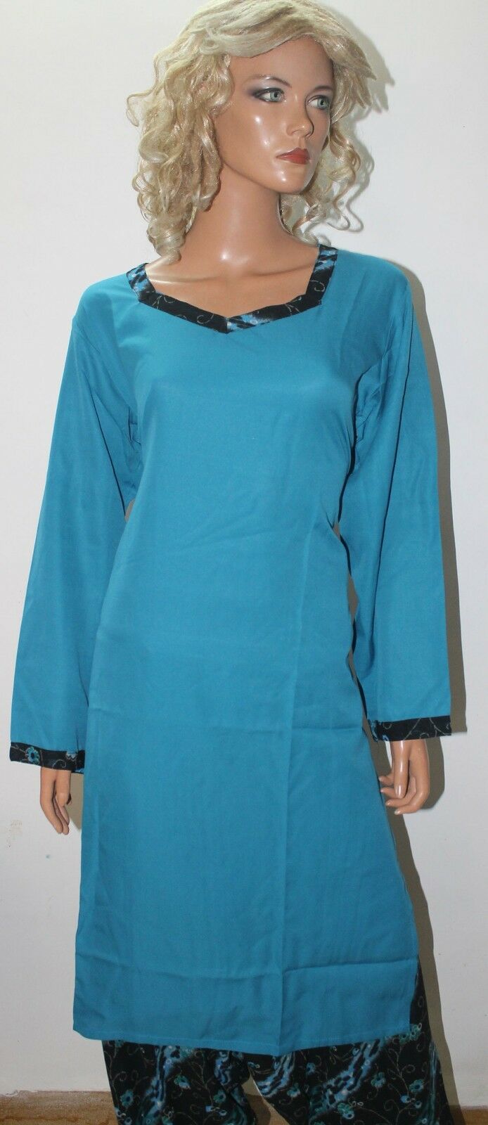 Blue Chiffon Designer Wear By Manha Patel Dress chest size 42