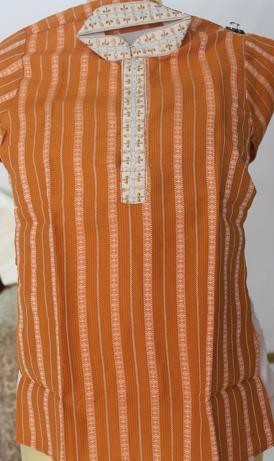 Orange  Boys kurta Pajama set With Free Shawl Age 0,3,4