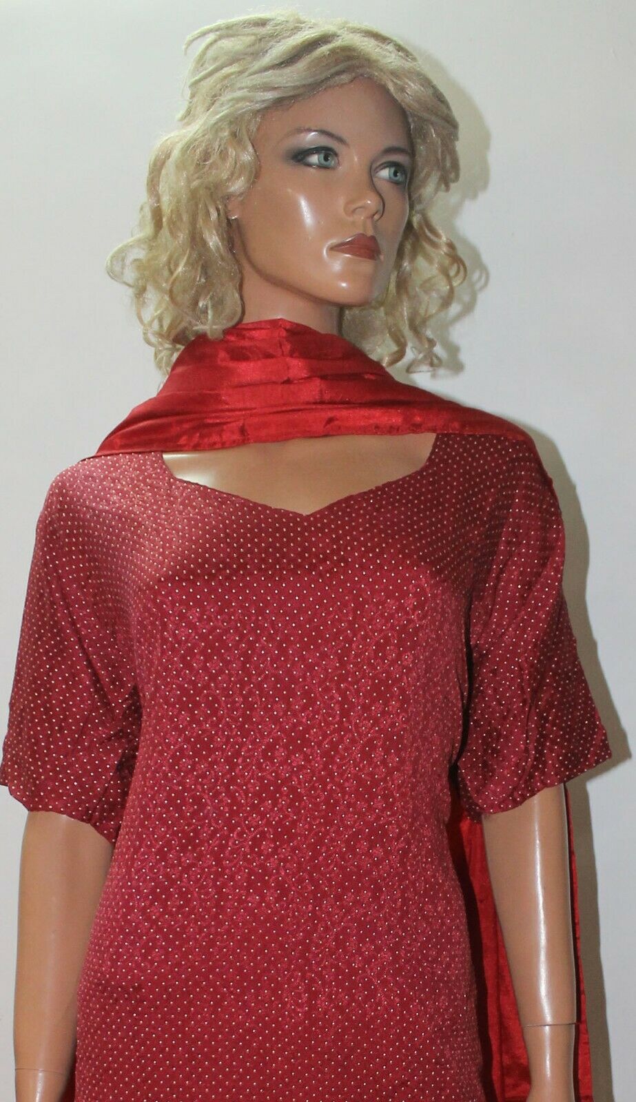 Red  Salwar Kameez Designer Wear  plus size 52