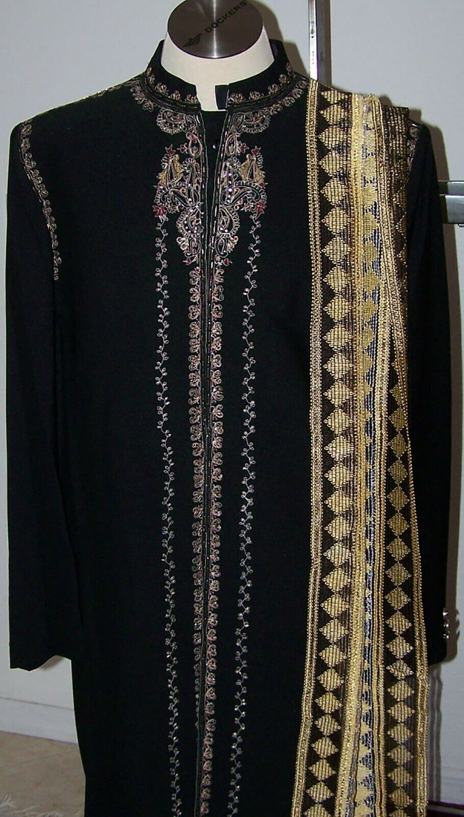 Black  Boys Indian wedding party  Kurta sherwani 2  pieces  Age 13,14