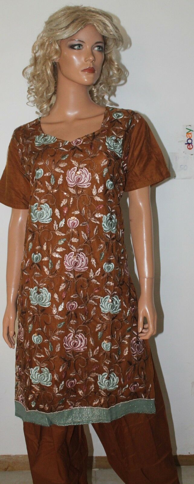 Brown  Cotton Designer Wear By Manha Patel Dress chest size 50