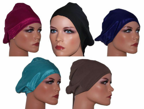lot of 6 Hijab underscarf  cap Turban Hair Loss Scarf Chemo Soft Crepe