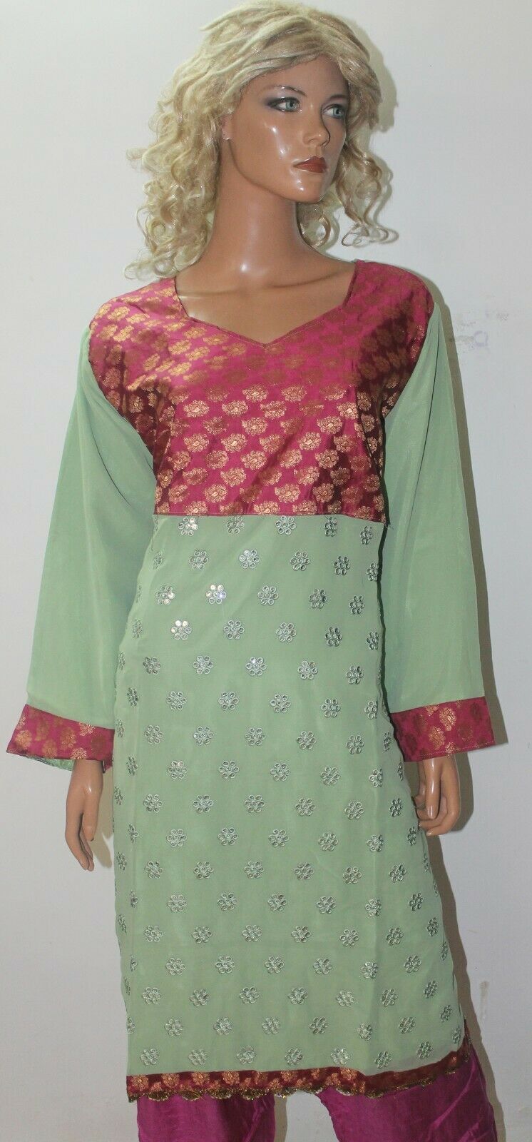Green Embroidered Ready  To Wear Wedding Collections  Salwar kameez Plus Size 54