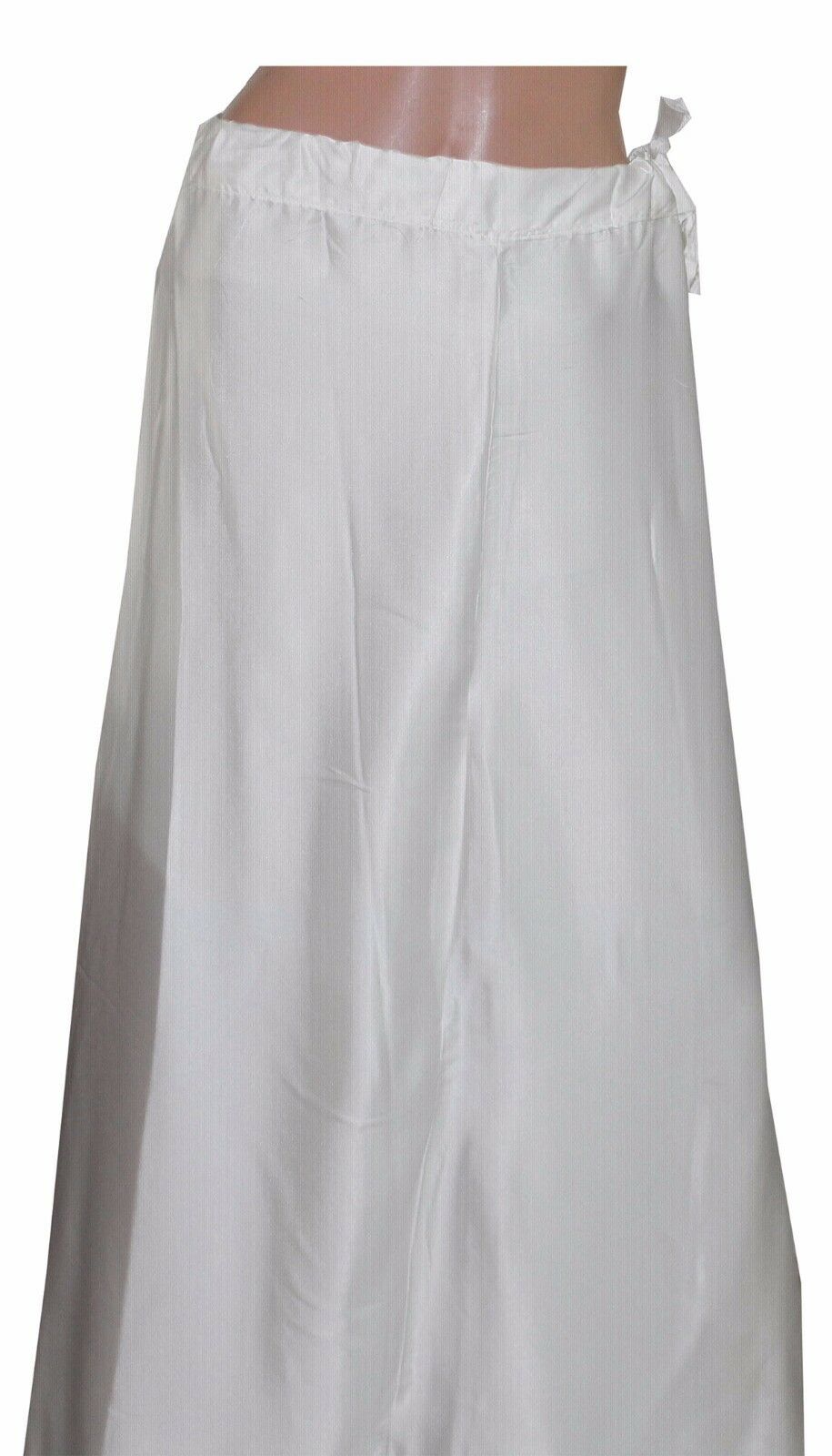 Cream  Satin Indian sari Petticoat Underskirt belly dancing  slip New Arrivals