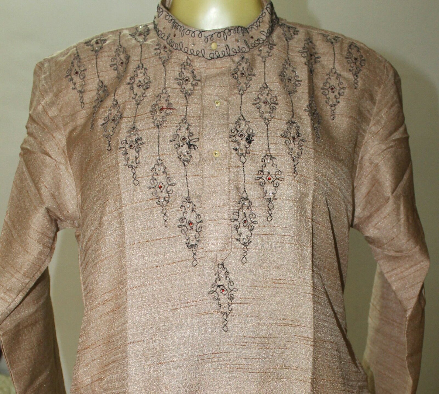 Brown Embroidered  Indian   Boys kurta Pajama set Size  Age 1 ,2,4,8,&10