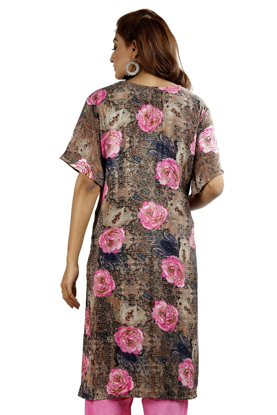 Pink Printed Designer Pakistani Traditional Dress Salwar kameez chest size 48