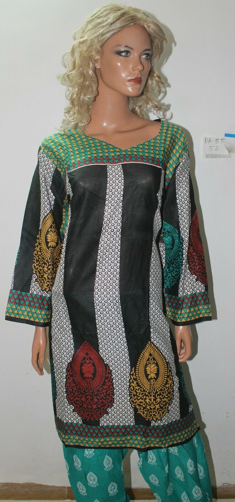 Black Full  sleeves Cotton Summer  Salwar kameez Stitched Plus size 52
