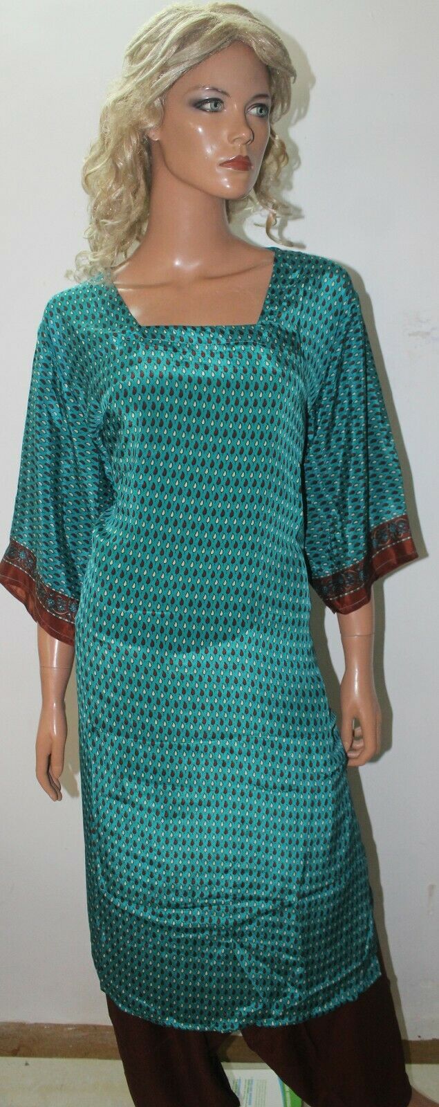 Green  Long  sleeves  ladies Salwar kameez dress Plus Chest  size 52