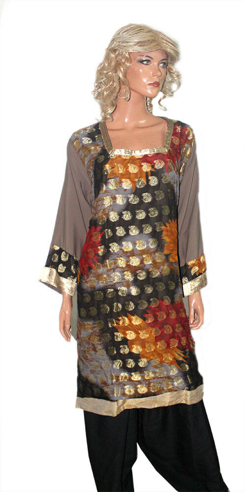 Black  Salwar kameez  Chest  Plus size 54  New arrivals