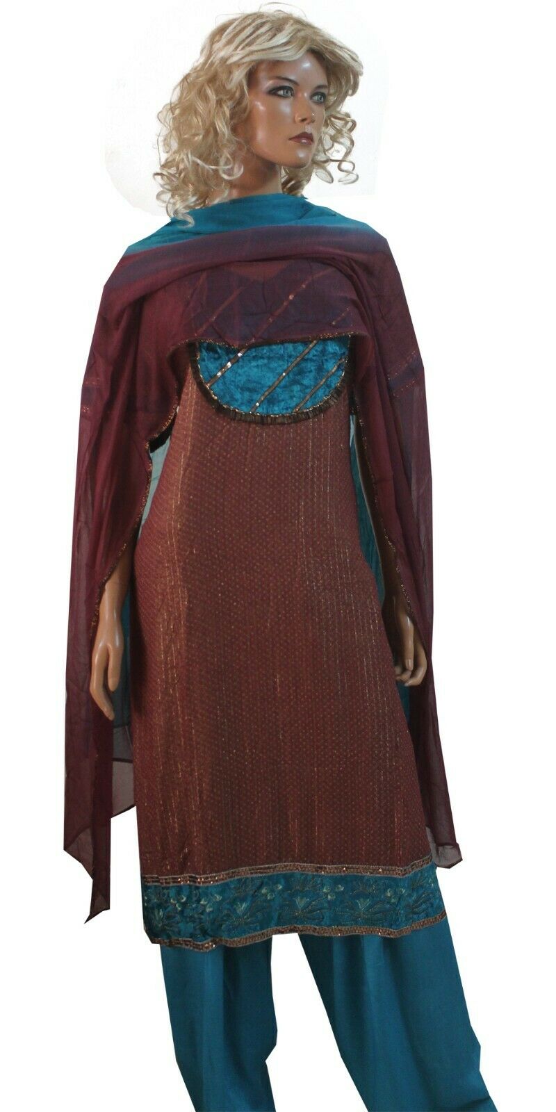 Red Bollywood Shinny Collection Wedding Stitched  Salwar kameez Plus Size 58
