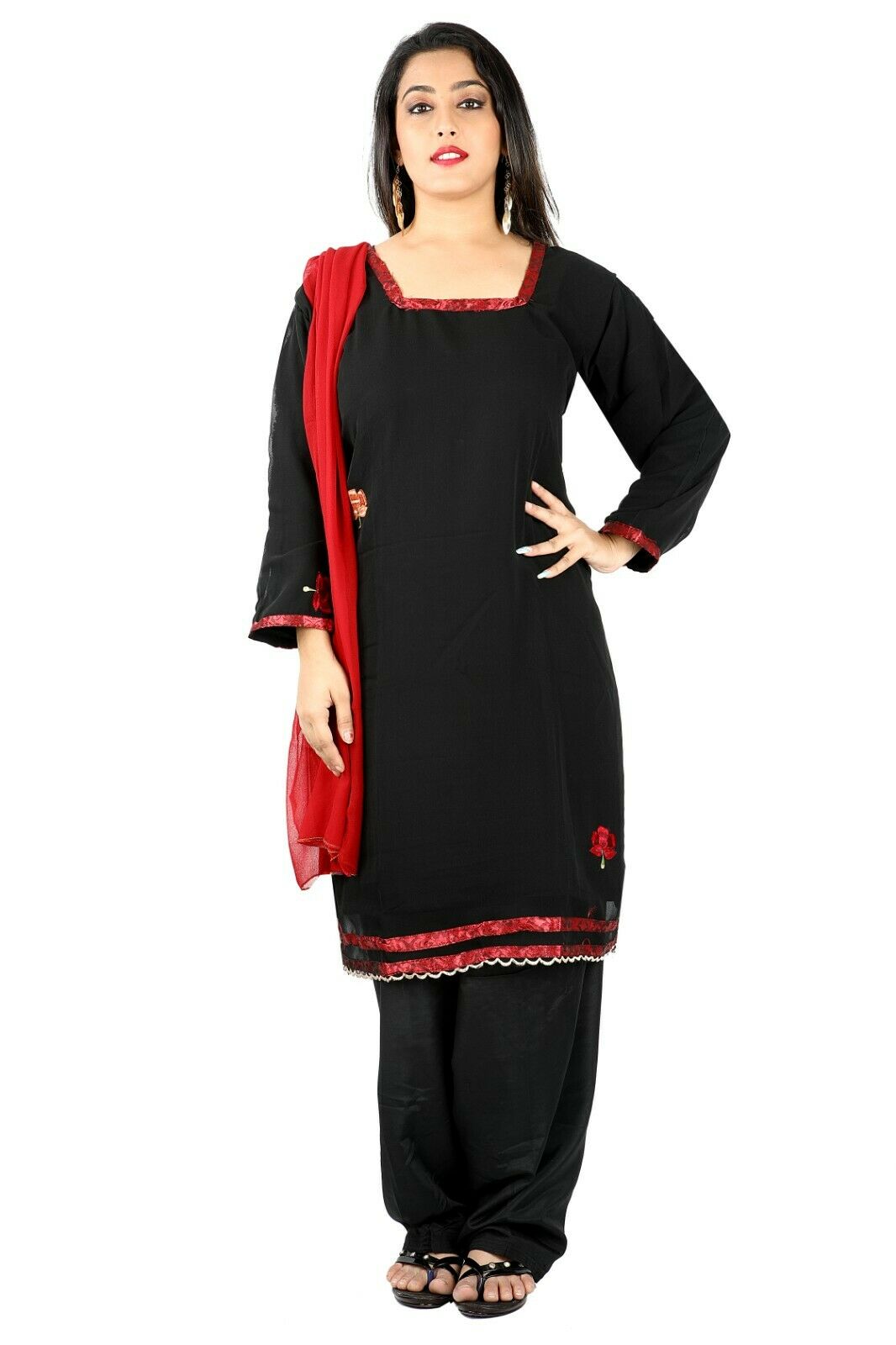 Black  Wedding Party Wear Designer Salwar Kameez chest Plus Size 50