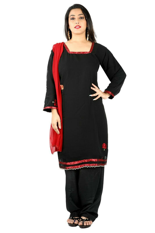 Black  Wedding Party Wear Designer Salwar Kameez chest Plus Size 50