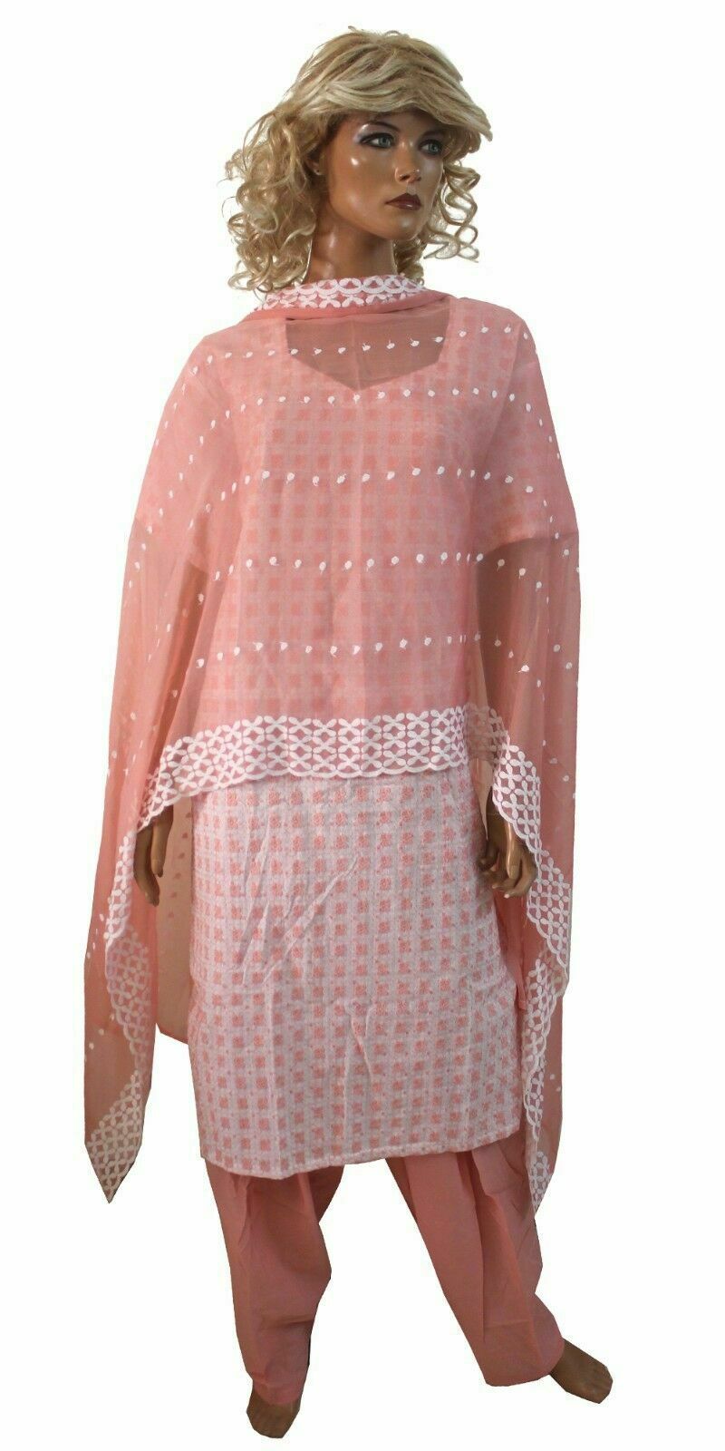 Pink Cotton Pakistani Designer Wedding  Salwar kameez Chest Plus Size 54