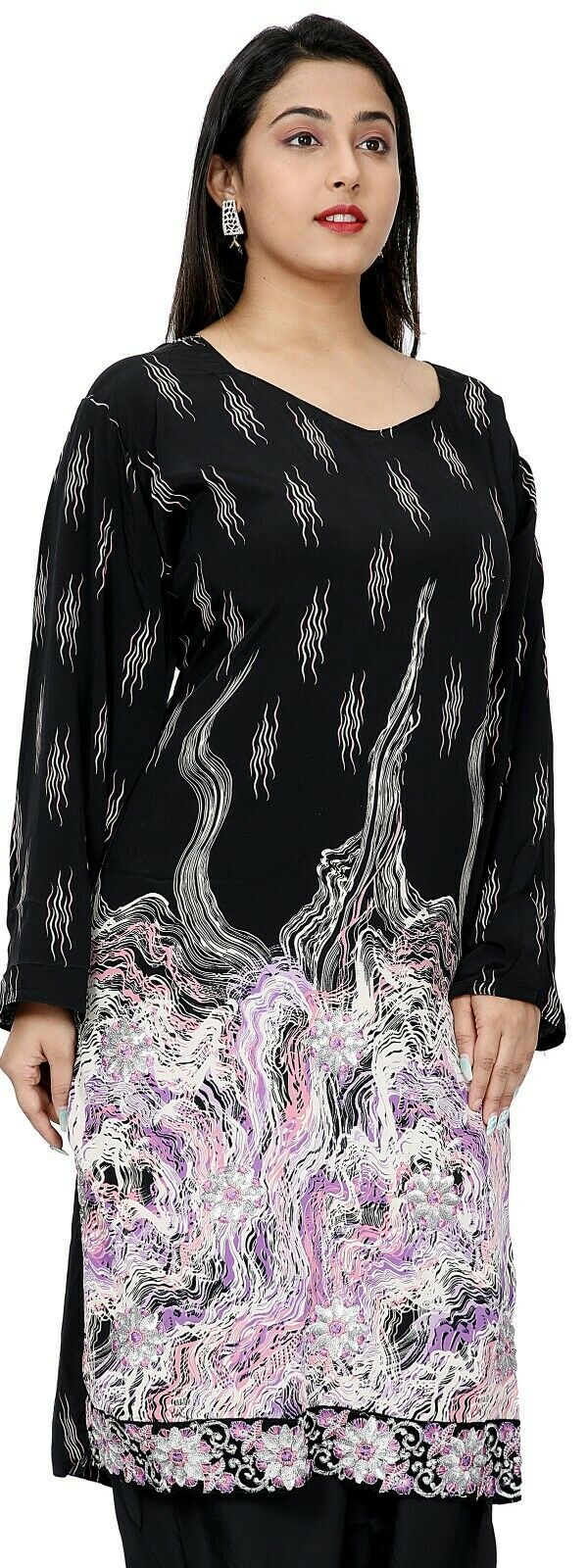 Black  Traditional Wedding Party Wear Designer Salwar Kameez chest Plus Size 52