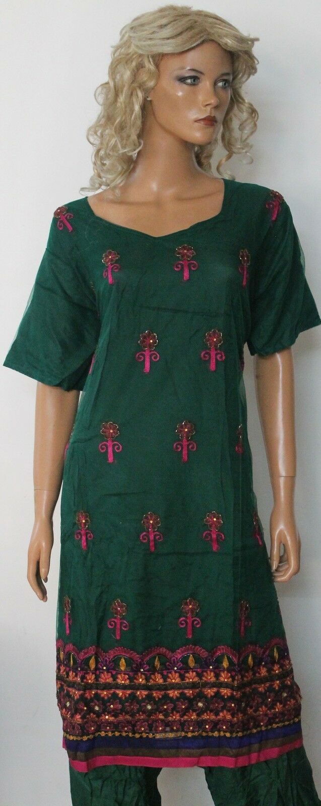 Green net  Dress Salwar suit By Manha Plus size 50,56