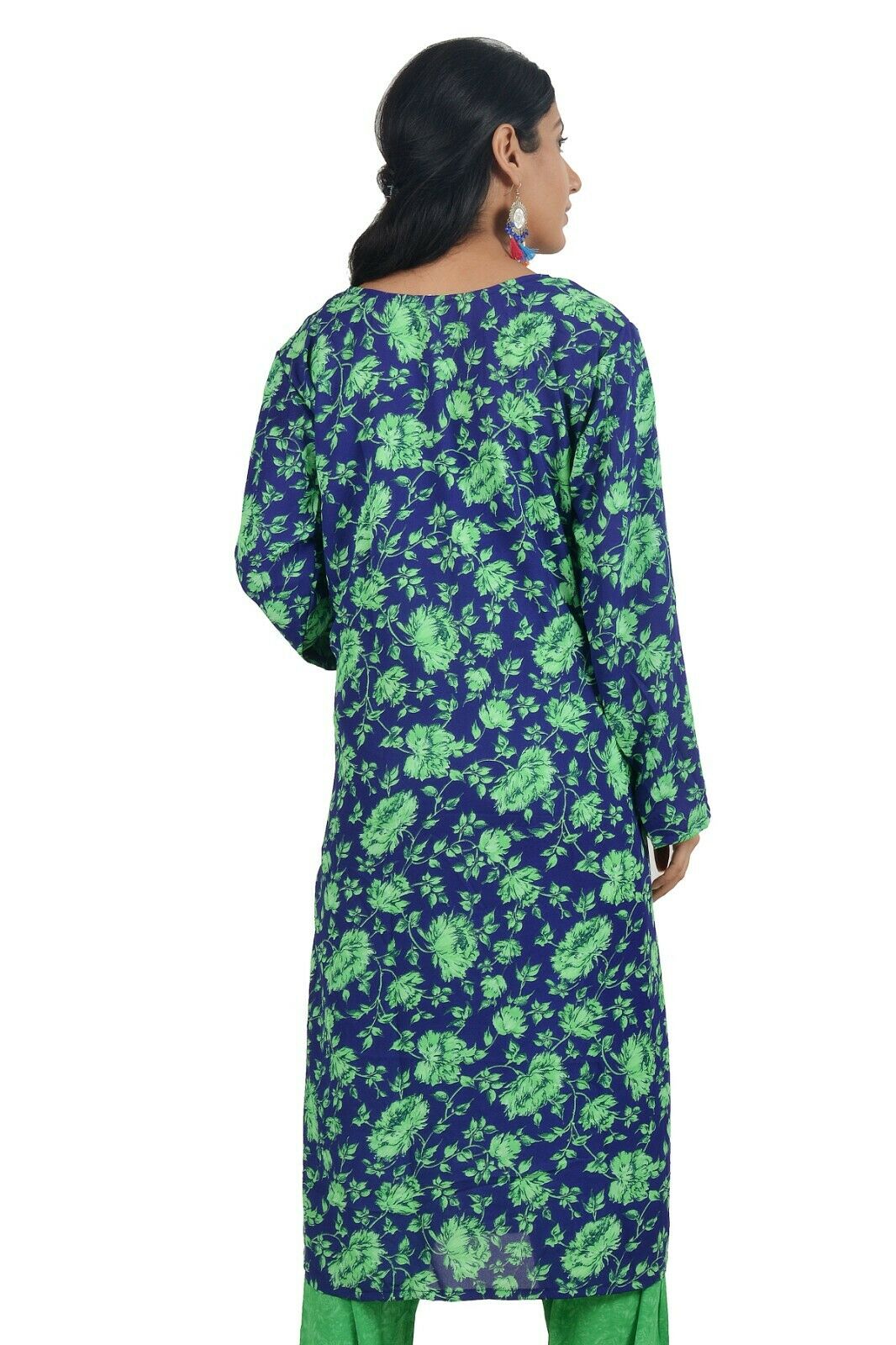 Green  Designer  Crepe  Indian  Salwar kameez Chest size 44  Fast ship  5 day