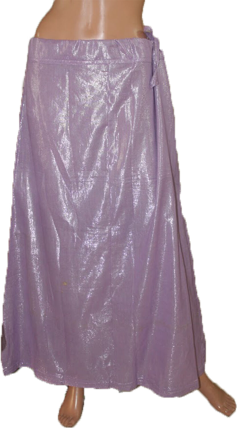 Light Purple Shimmer Indian sari Petticoat Underskirt belly slip New Arrivals