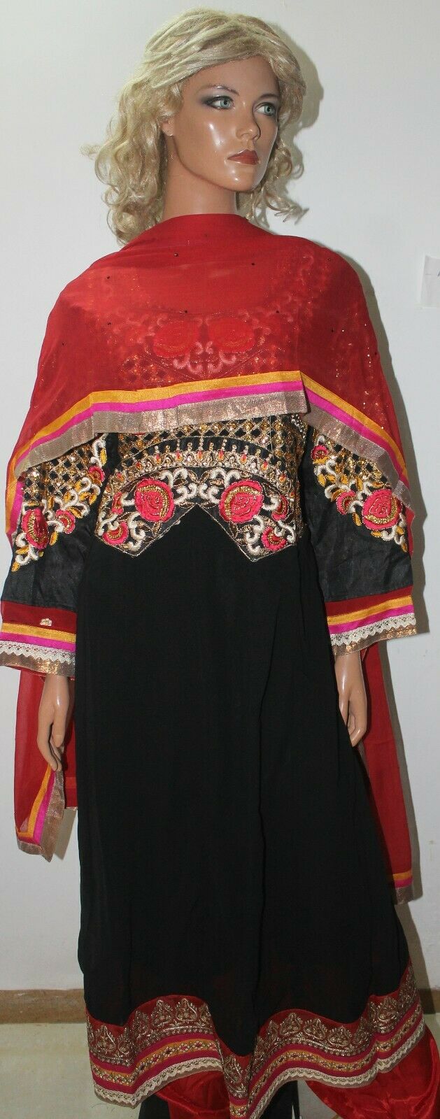 Black Stylish Ready To Wear Collections Anarkali  Salwar kameez Chest  Size 44